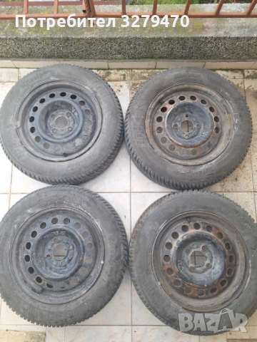 Продавам 4 бр. джанти със зимни гуми за Рено 175*65*14