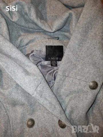 Сиво палто, снимка 3 - Палта, манта - 49183522