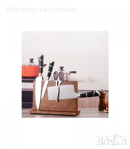 ДЪРВЕНА МАГНИТНА ПОСТАВКА ЗА НОЖОВЕ - код  2912, снимка 7 - Аксесоари за кухня - 34147932
