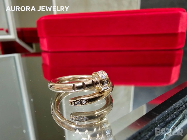 CARTIER Nail Juste un Clou Classic Rose Gold Diamonds Пръстен Пирон