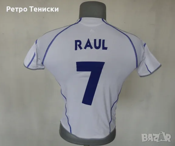 Тениска Schalke — Гостуващ (Raul #7) adidas — Деца размер M Бяло (сезон 2009)
