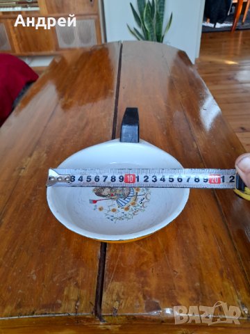 Стар емайлиран омлетен тиган,тиганче #2, снимка 4 - Други ценни предмети - 34518346