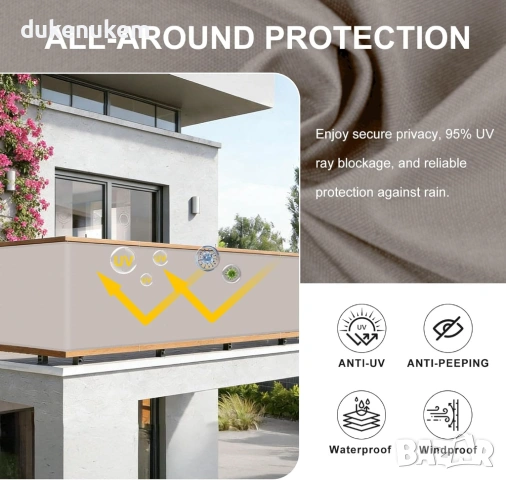 Балконска предпазна преграда, параван за уединение 90х600 см, снимка 5 - Други - 53382017