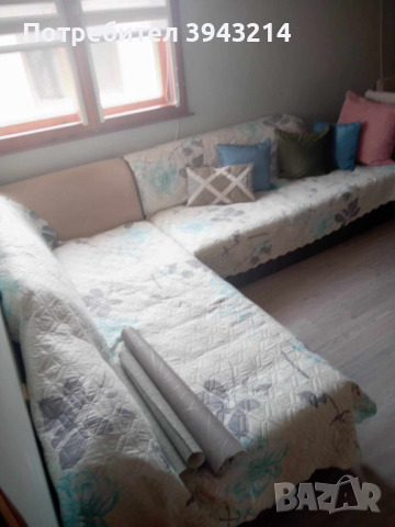 Продавам ъглов диван с удобна функция сън, размер 2.75-1.90, снимка 2 - Дивани и мека мебел - 44588688