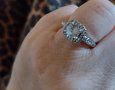Пръстен в бяло злато и мойзанит 💥, снимка 4