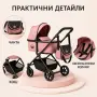 Количка за кукли 2 в 1 Принцеса в розово и черно, снимка 3