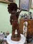 Голяма антикварна колекционерска дървена фигура статуетка , снимка 9