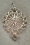 Сребърен медальон - филигран, снимка 3