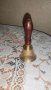 Стар ръчен звънец с дървена дръжка, снимка 1 - Антикварни и старинни предмети - 38426118