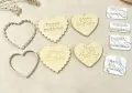 4 бр Happy Birthday Честит Рожден ден пластмасови печати печат надпис сладки бисквитки торта парти, снимка 1