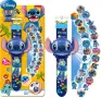 Стич Stitch 3D детски часовник прожектор, снимка 1