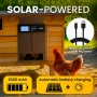 Okkobi автоматична врата за кокошарник със соларен панел, LCD дисплей, снимка 2