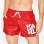 Karl Lagerfeld Оригинален мъжки бански / шорти за плаж L, XL Червен, снимка 1