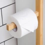 Стойка за тоалетна хартия с място за резервни ролки, бамбук 70см 567039, снимка 4