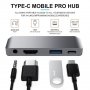 USB C хъб HDMI, 4 в 1, 4K HDMI, USB 3.0, USB C PD 3.0 60 W, 3,5 мм аудио жак, снимка 2