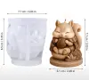 3D катеричка с шал и орех силиконов молд форма свещи гипс сапун смола фондан декорация торта , снимка 2