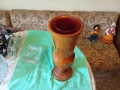 Стара дървена ваза уникат, снимка 4