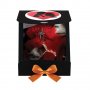 Kомплект "Арестуван за кражба на моето сърце!" с белезници, зарчета и перца, снимка 1 - Декорация за дома - 39245943