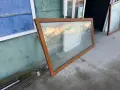 140977 PVC ПВЦ дограма прозорец 121+92 см / 188 см 117 евро смр -цвят златен дъб -   НЕ отваряем -са, снимка 2