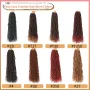 Екстеншъни за коса Faux Locs, сплетени, 60 см (пакет от 8), #1B, снимка 5