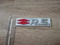 Renault RS Рено Р.С емблема червено със сребристо, снимка 3