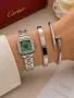 Cartier Дамски Подаръчен Комплект За Жени-Ръчен Часовник Твърда гривна И Гривна Тип Пирон Код SBF11, снимка 13