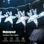 Нови Градински соларни светлини 50 LED 7м водоустойчиви слънчеви звезди, снимка 2