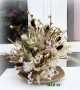 Сухи и изкуствени цветя на кръг от бреза, снимка 5
