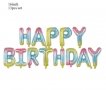 Happy Birthday Балони цветни преливащи цветове рожден ден надпис за рожден ден парти балон фолио , снимка 2