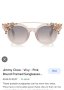 Jimmy Choo - Vivy - Pink Round Framed Sunglasses with Detachable Jewel Clip On, снимка 1 - Слънчеви и диоптрични очила - 40350753