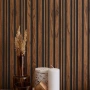 Дизайнерски 3D панел със сребриста текстура и меден кант - 16 см х 2.8 м, снимка 7