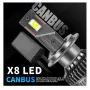 LED диодни крушки H7 Х7, 12V 120W, 13000lm за фарове Canbus, снимка 5