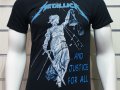 Нова мъжка тениска с дигитален печат на музикалната група METALLICA and justice for all с гръб, снимка 3
