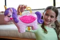 Polly Pocket Micro, парти комплект еднорог, играчка розов еднорог с лилава коса, 25 играчки изненади, снимка 3