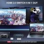 4K @60Hz 5x1 HDMI селекторен превключвател 5 порта HDR IR дистанционно, снимка 5