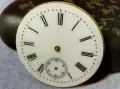 МЕХАНИЗЪМ от РЯДЪК СТАР ШВЕЙЦАРСКИ ДЖОБЕН ЧАСОВНИК с ПОРЦЕЛАНОВ РИМСКИ ЦИФЕРБЛАТ 49645, снимка 11