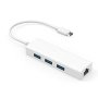 USB C 3.1 hub, с 3 x USB 2.0, Ethernet RJ45 Lan мрежова карта, снимка 4