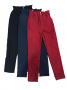 Дамски панталон с висока талия - бордо, снимка 1 - Панталони - 36532769
