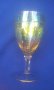 Стъклени чаши за концентрат или вино, богата ръчна инкрустация, столче, седефен ефект, снимка 6