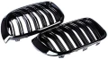 Двойни M Бъбреци Решетки за BMW X3 X4 F25 F26 БМВ Черен Гланц 2010-2014, снимка 2