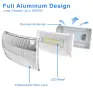 ZOFO LED прожектор със сензор за движение, 4000LM, 5000K, 35W мощен външен прожектор с 2 лампи, снимка 6