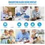 Мощна голяма увеличителна лупа 15X LED осветление стъклена за четене на книга вестник с дръжка лед, снимка 6