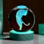 LED Светеща кристална топка/лампа, 3D сензорна - ТИГЪР, снимка 1