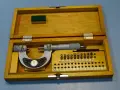 Микрометричен резбомер DDR Suhl M Thread Мicrometer 0-25mm 0.01mm, снимка 1