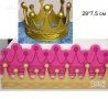 Грамадна корона остри върхове с топчета силиконов молд форма декорация и украса торта фондан шоколад, снимка 1