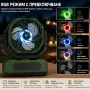 Акумулаторен вентилатор с дистанционно RGB осветление и таймер, снимка 5