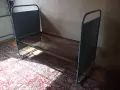 Легло старо метално с декорация детско от соца, снимка 9