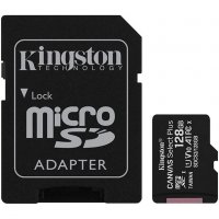 ФЛАШ КАРТА SD MICRO 128GB KINGSTON SDCS2/128GB, MicroSDXC, 128GB Canvas Select Plus 100R A1 C10 Card, снимка 1 - Друга електроника - 30633883
