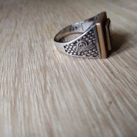 Стар мъжки пръстен с тугра , снимка 2 - Други ценни предмети - 42550458