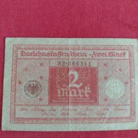Райх банкнота 2 марки 1920г. Германия рядка за колекционери 28260, снимка 1 - Нумизматика и бонистика - 37144766